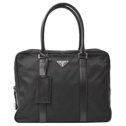 Prada Vintage Pre-owned Canvas prada-vskor Black, Dam