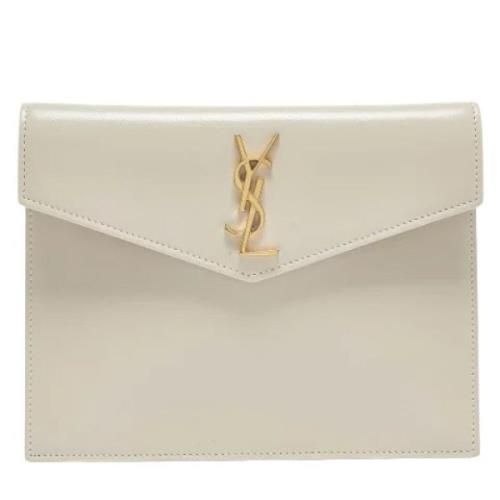 Yves Saint Laurent Vintage Pre-owned Tyg kuvertvskor White, Dam