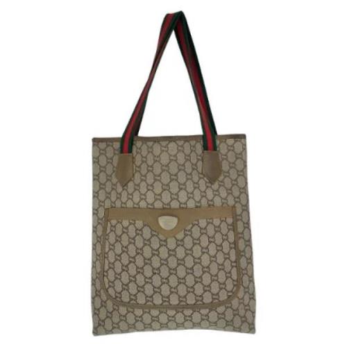 Gucci Vintage Pre-owned Canvas gucci-vskor Beige, Dam