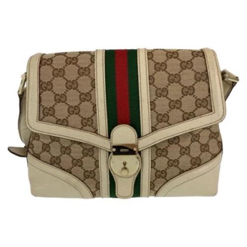 Gucci Vintage Pre-owned Canvas gucci-vskor Beige, Dam