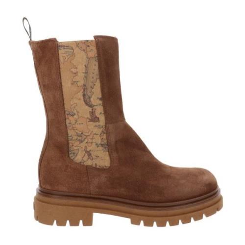 Alviero Martini 1a Classe Läder Ankelboots för Kvinnor Brown, Dam