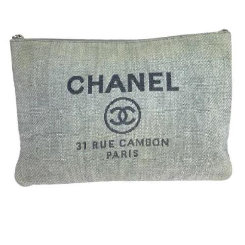 Chanel Vintage Pre-owned Canvas kuvertvskor Gray, Dam