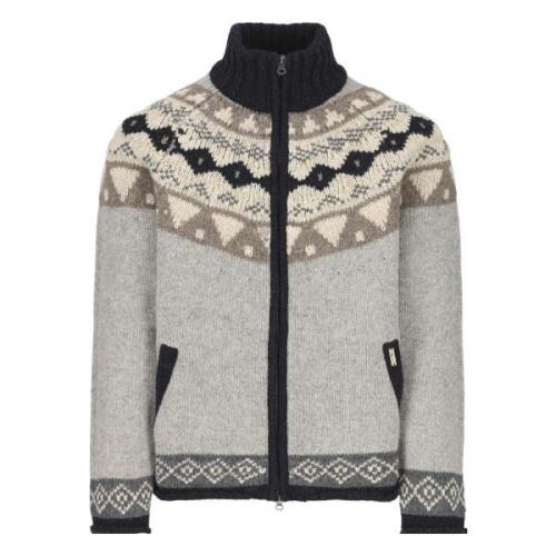 Luis Trenker Jacquard Cardigan för Stiligt Utseende Multicolor, Herr