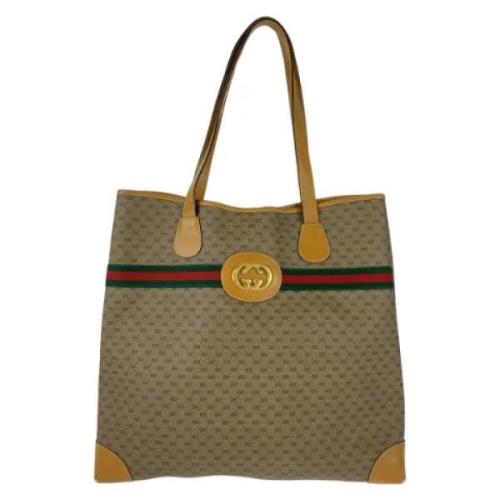 Gucci Vintage Pre-owned Canvas gucci-vskor Brown, Dam