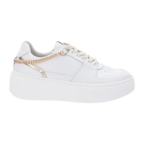 Nerogiardini Läder Damsneakers Stiliga och White, Dam