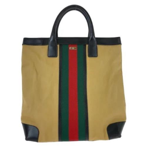 Gucci Vintage Pre-owned Canvas gucci-vskor Beige, Dam