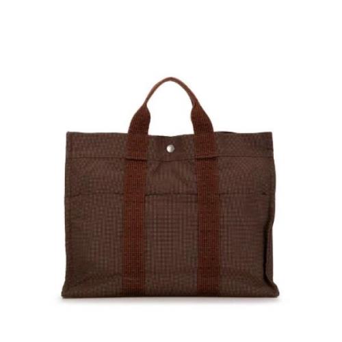 Hermès Vintage Pre-owned Canvas handvskor Brown, Dam