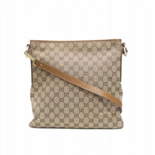 Gucci Vintage Pre-owned Canvas gucci-vskor Brown, Dam