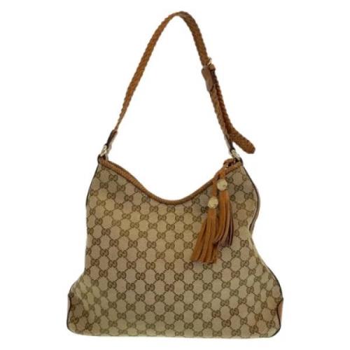 Gucci Vintage Pre-owned Canvas gucci-vskor Brown, Dam