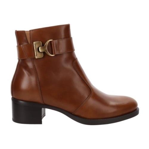 Nerogiardini Läder Ankelboots Elegant Kvalitet Stil Brown, Dam