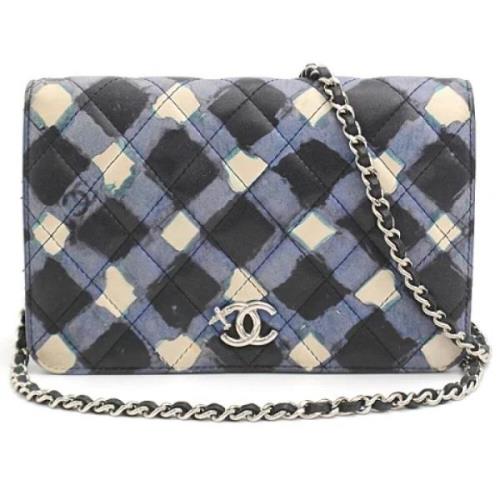 Chanel Vintage Pre-owned Laeder crossbodyvskor Blue, Dam