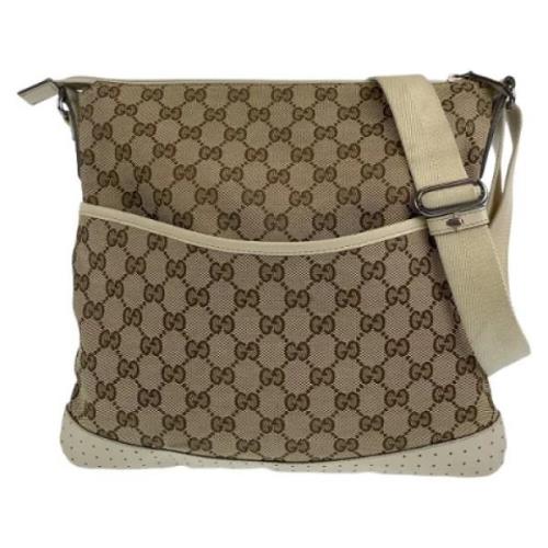 Gucci Vintage Pre-owned Canvas gucci-vskor Beige, Dam