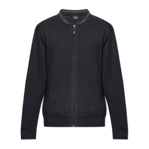 PS By Paul Smith Kofta med mönstrad krage Black, Herr