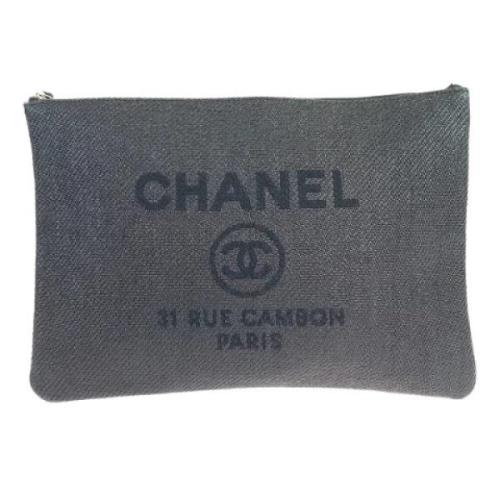 Chanel Vintage Pre-owned Canvas kuvertvskor Black, Dam