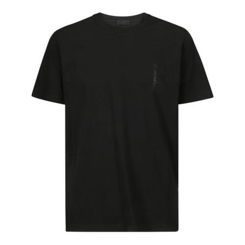 Moncler Stilren T-shirt för män och kvinnor Black, Herr