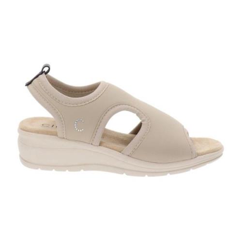 Cinzia Soft Tyg Dam Sandaler Stil Komfort Beige, Dam