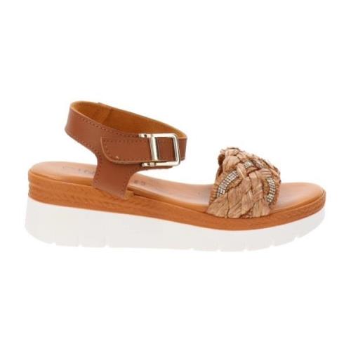 Cinzia Soft Läder Sommarsandaler Brown, Dam