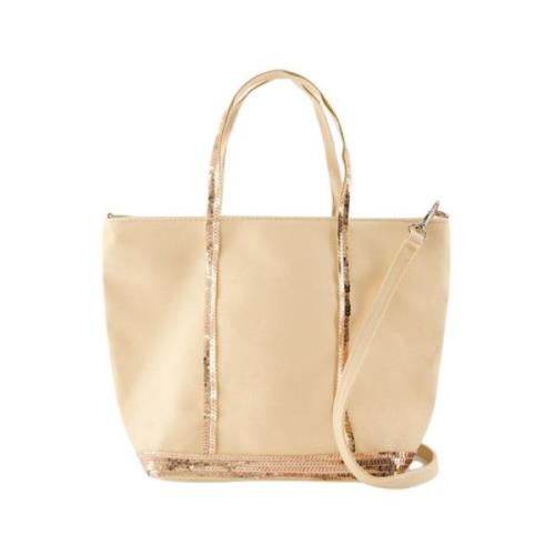 Vanessa Bruno Bomull Shopper Väska Beige Strass Beige, Dam