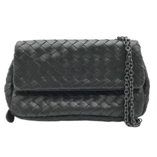 Bottega Veneta Vintage Pre-owned Laeder axelremsvskor Black, Dam