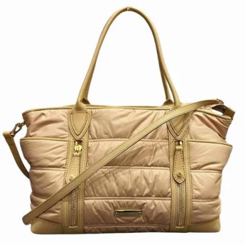 Burberry Vintage Pre-owned Canvas handvskor Beige, Dam