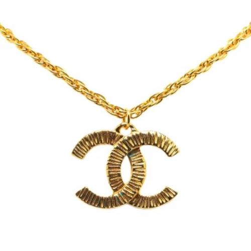 Chanel Vintage Pre-owned Metall halsband Yellow, Dam