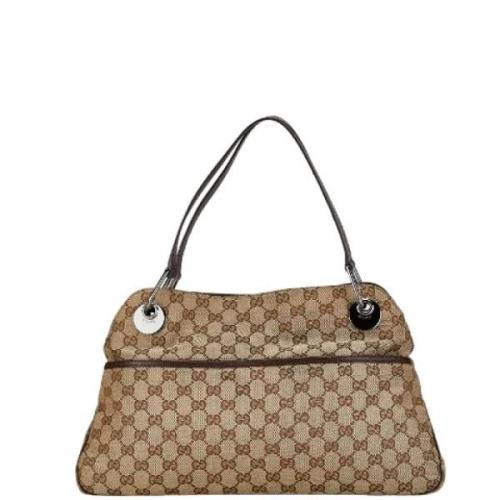 Gucci Vintage Pre-owned Canvas gucci-vskor Brown, Dam