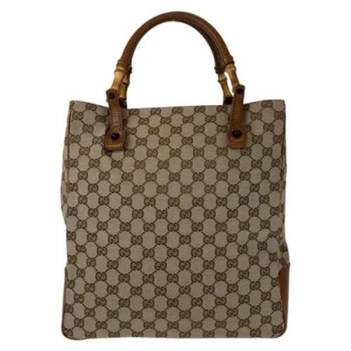 Gucci Vintage Pre-owned Canvas gucci-vskor Beige, Dam