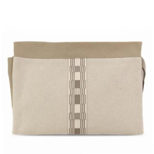 Hermès Vintage Pre-owned Canvas kuvertvskor Beige, Dam