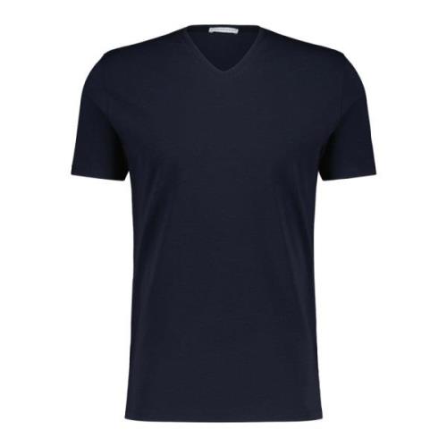 Kiefermann Bomullsblandning V-ringad T-shirt Blue, Herr