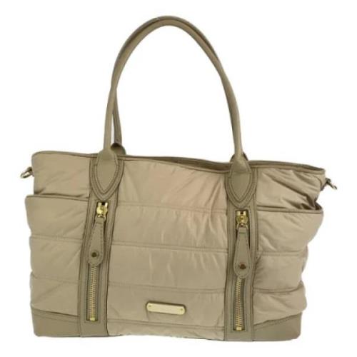 Burberry Vintage Pre-owned Canvas handvskor Beige, Dam