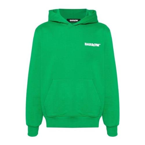 Barrow Logo Print Hoodie Tröja Långärmad Green, Herr