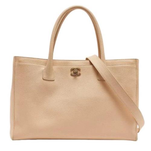 Chanel Vintage Pre-owned Laeder chanel-vskor Beige, Dam