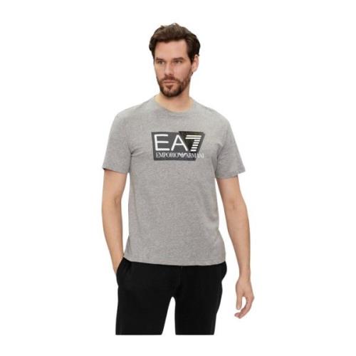 Emporio Armani EA7 Logo Print TShirt - Gris Gray, Herr