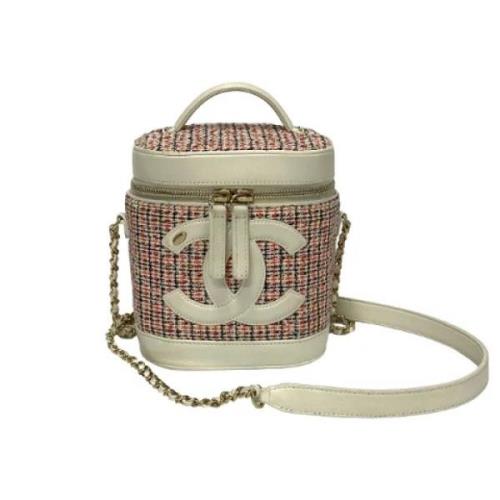 Chanel Vintage Pre-owned Canvas crossbodyvskor White, Dam