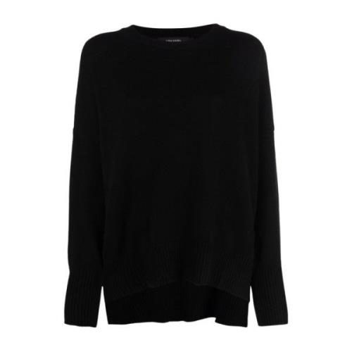 Lisa Yang Round-neck Knitwear Black, Dam