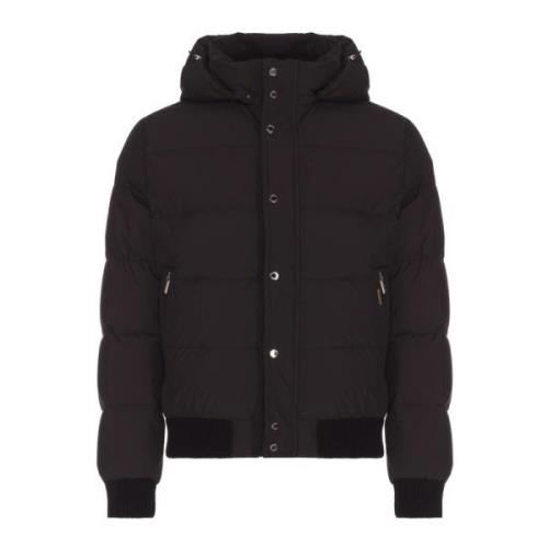 Moorer Quiltad Huva Kappa Svart Black, Herr