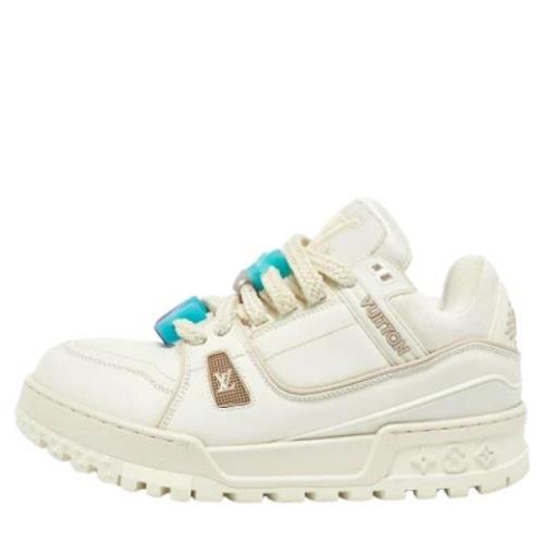 Louis Vuitton Vintage Pre-owned Tyg sneakers White, Herr