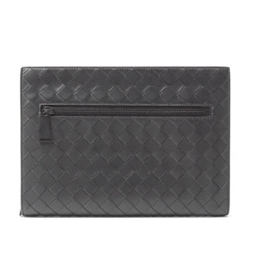 Bottega Veneta Vintage Pre-owned Laeder kuvertvskor Black, Dam