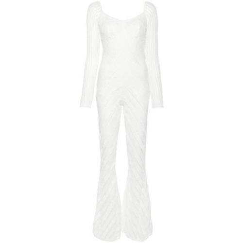 Charo Ruiz Ibiza Vit Naturlig Jumpsuit Zaray White, Dam