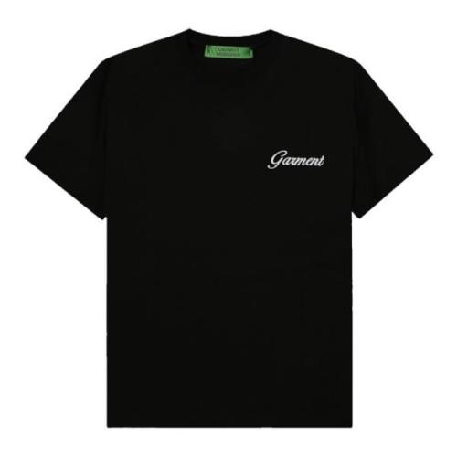 Garment Workshop Svart Crewneck Broderade T-shirts och Polos Black, He...