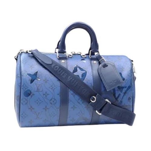 Louis Vuitton Vintage Pre-owned Canvas resvskor Blue, Dam