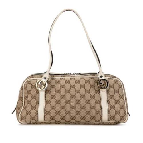 Gucci Vintage Pre-owned Canvas gucci-vskor Beige, Dam