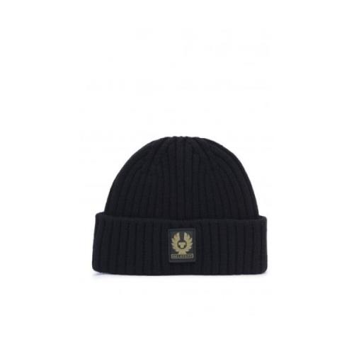 Belstaff Stilfull Svart Beanie Mössa Black, Dam