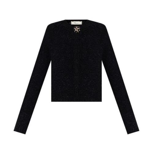 Blumarine Svart Crewneck Tröja Black, Dam