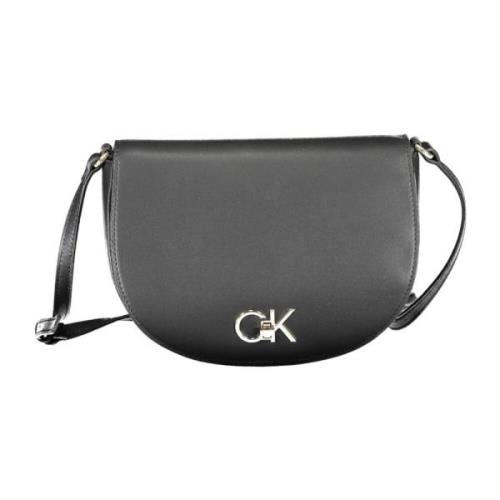 Calvin Klein Svart Dam Axelväska med Justerbar Rem Black, Dam