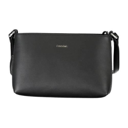 Calvin Klein Svart Crossbody Väska med Dragkedja Black, Dam