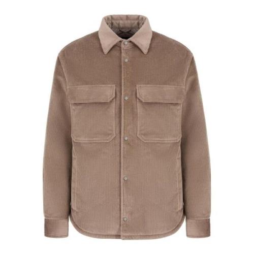 Emporio Armani Corduroy Klassisk Jacka med Fickor Beige, Herr