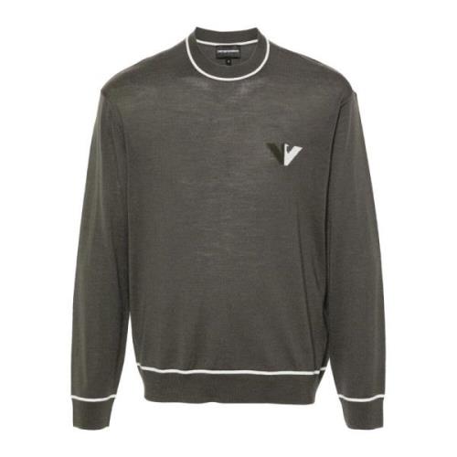 Emporio Armani Round-neck Knitwear Gray, Herr