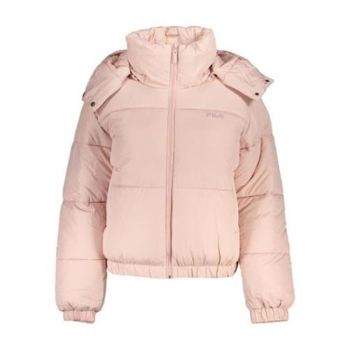 Fila Rosa Huva Jacka med Logotyptryck Pink, Dam