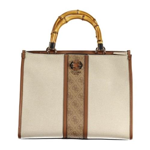 Guess Beige Kerima Väska med Justerbar Rem Beige, Dam